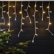 550 LED Icicle Lights with Timer & 8 Functions – (Ice White / Warm White / Multi-Colour)