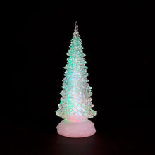 Battery Oprerated Water-Filled 27cm Colour Changing Glitter Tree