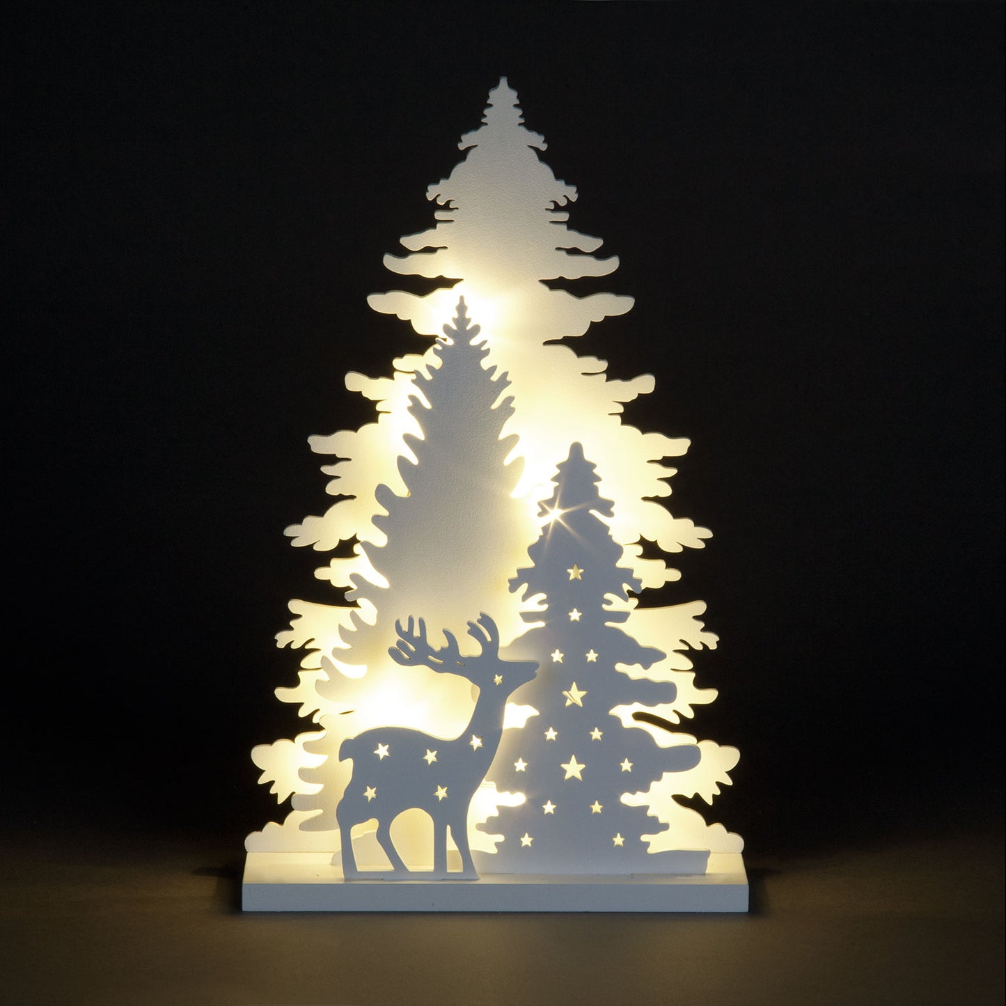 3 Layer LED Wooden Xmas Trees & Deer
