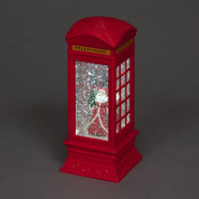 LED Water Filled Telephone Box with Santa Figure