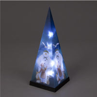 Battery Operated 35cm Laser Pyramid - The Snowman and Friends