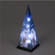 Battery Operated 35cm Laser Pyramid - The Snowman and Friends