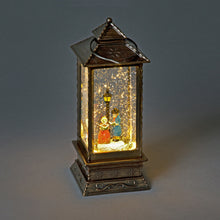 Battery Operated LED Christmas Water Lantern with Carol Singers (27cm)