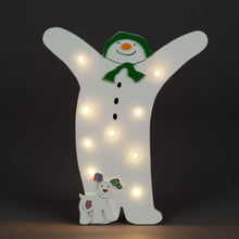 The Snowman And The Snowdog White Wood LED Christmas Decoration (25cm)