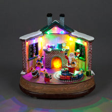 Battery Operated 22cm LED Xmas Interior w/ Santa & Turning Train Christmas Decoration