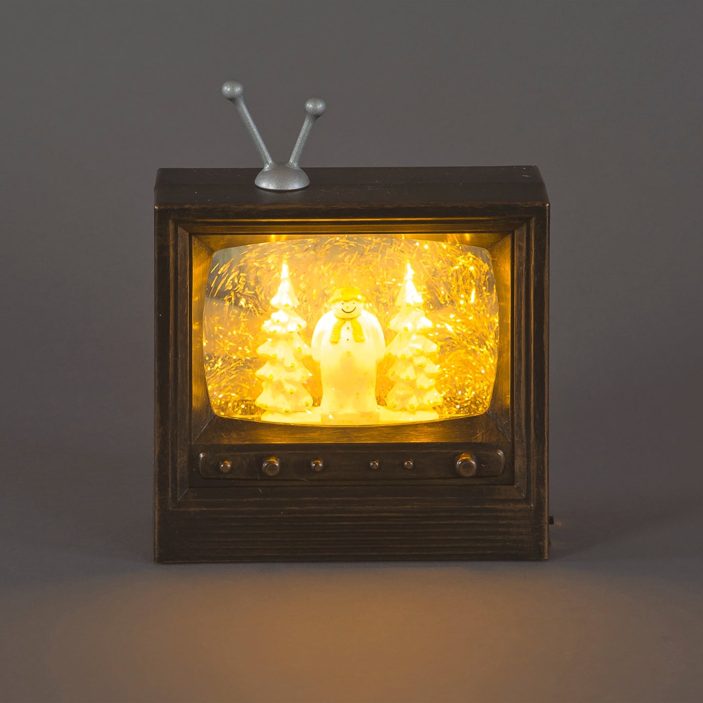 Battery Operated 21cm Water Retro TV With The Snowman