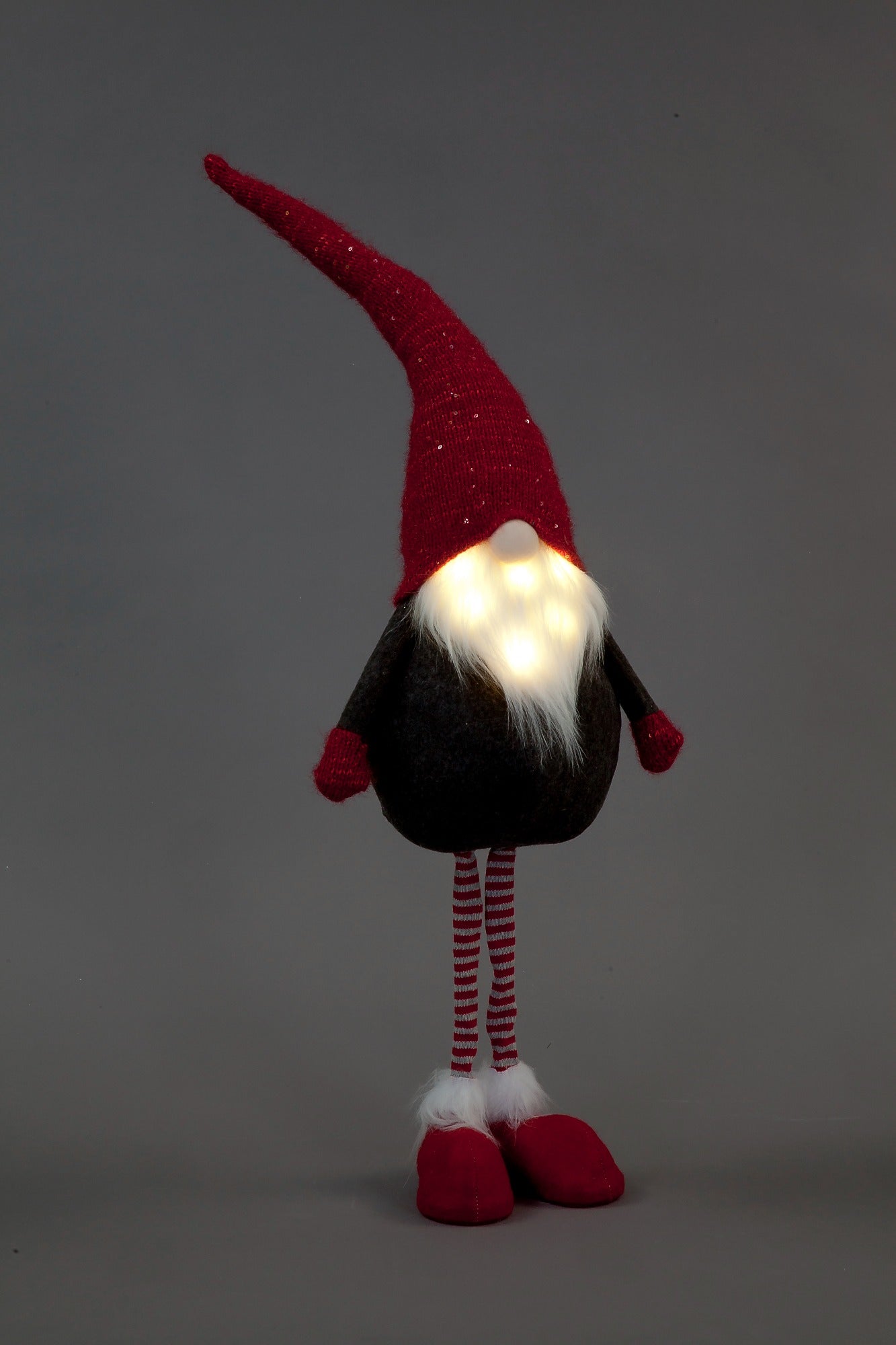 Battery Operated 84cm LED Plush Santa Gonk