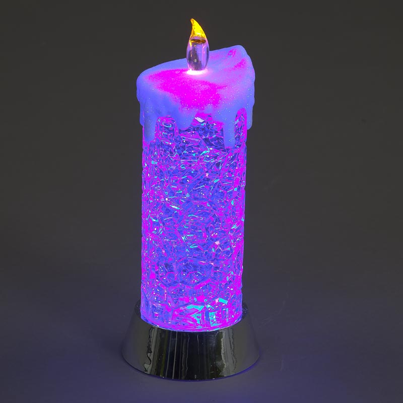Battery Operated Water Candle with RGB and Warm White LED
