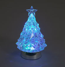 23cm Colour-Changing LED Christmas Tree | Light-Up Glitter Water Spinner
