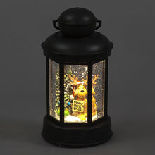 Battery Operated 18cm Water Lantern With Dog With Antlers Festive Scene