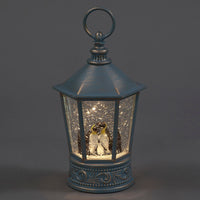 26cm Battery Operated Water Lantern With Family Penguin Scene