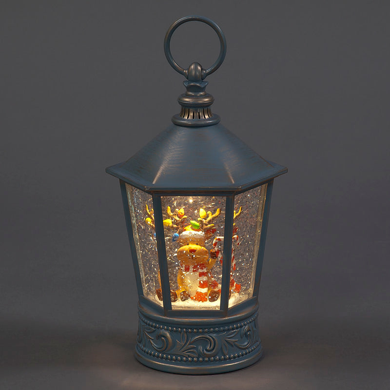 Battery Operated Water Lantern With Reindeer