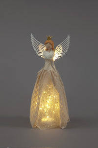 Battery Operated 51cm LED Angel in Cream Dress