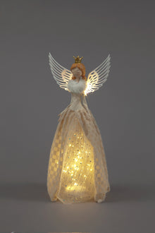 Battery Operated 51cm LED Angel in Cream Dress