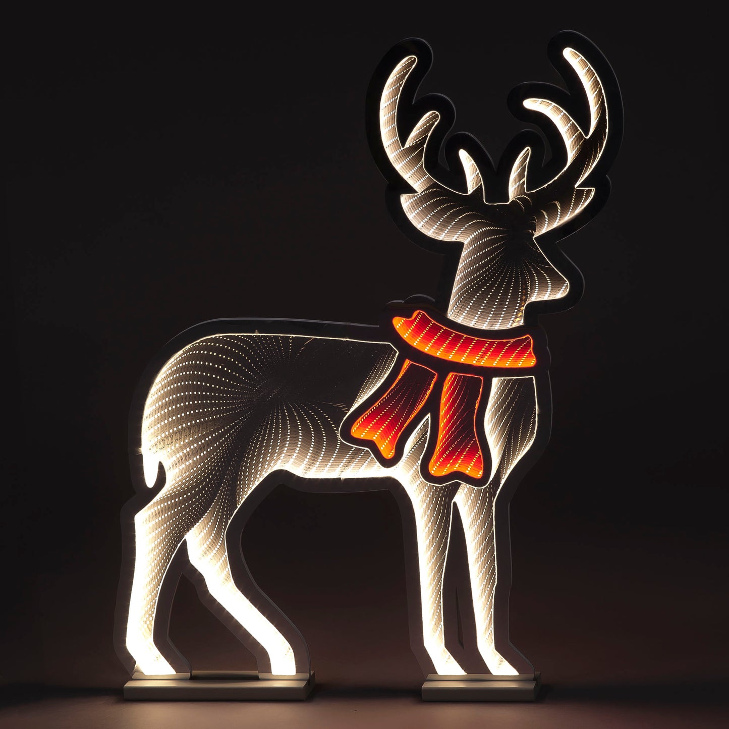 86cm Infinity Standing Reindeer with Red Scarf Christmas Decoration
