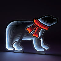 40cm Infinity Polar Bear with Red Scarf Christmas Decoration