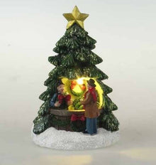 Battery Operated 13cm Polyresin Christmas Wreath Stall