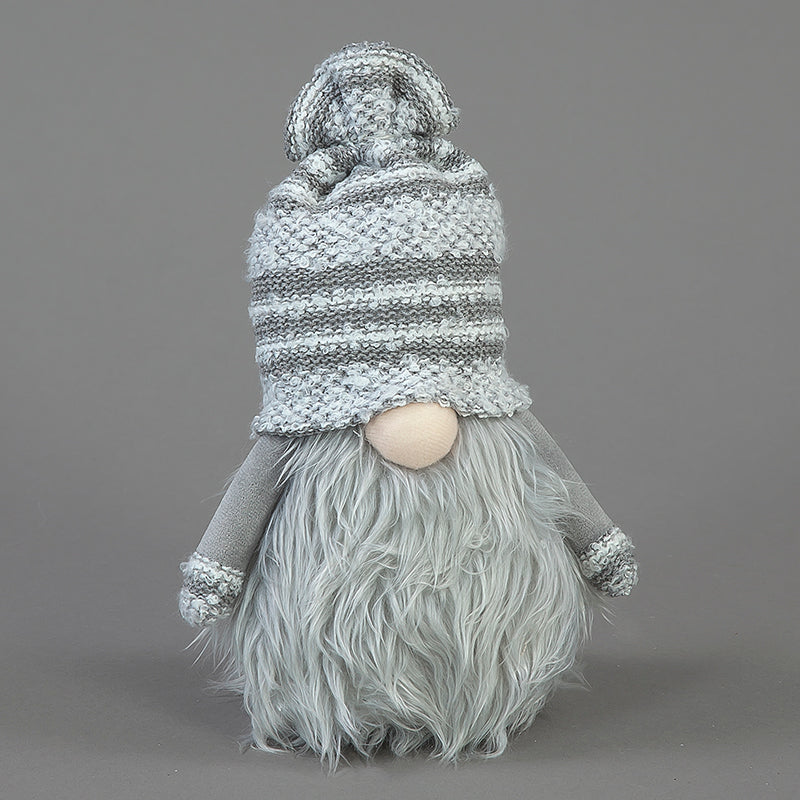 22cm Plush Grey Gonk Santa with Arms