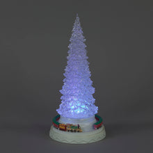 Battery Operated Water Christmas Tree with Moving Train (34cm)