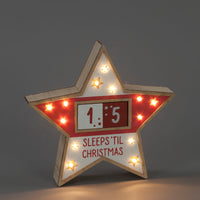 Battery Operated 20cm Star Advent Calendar