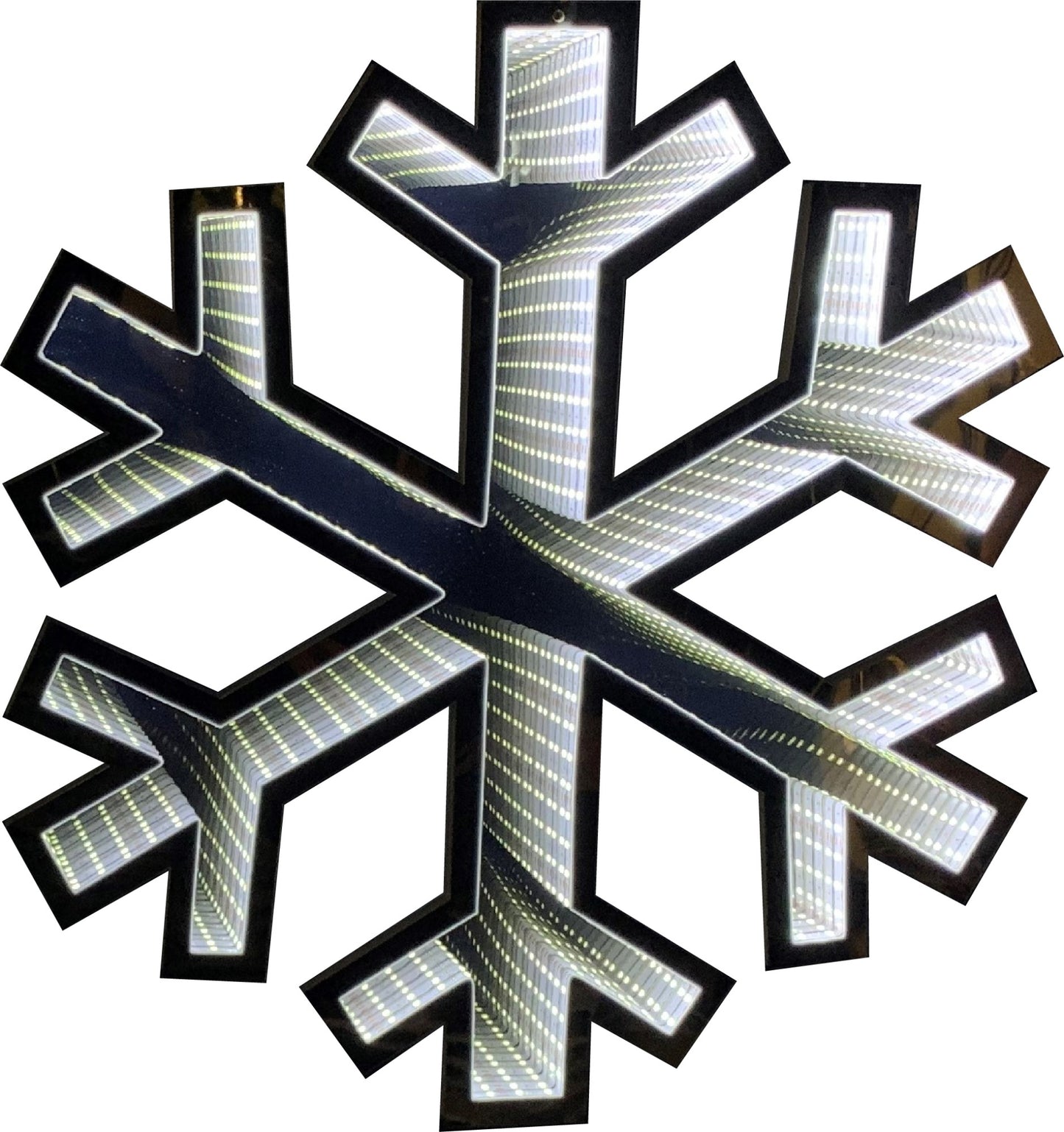 60cm Infinity Light Hanging Snowflake Outdoor Christmas Decoration