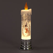 Battery Operated 25cm Water Candle w/ Santa & Animals Christmas Decoration