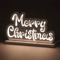Christmas 40cm Infinity Merry Christmas with Metal Base Outdoor