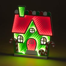 45cm Infinity House w/Candy Canes and Wooden Base Indoor Christmas Decoration