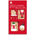 20 Festive Gift Tags - Kraft