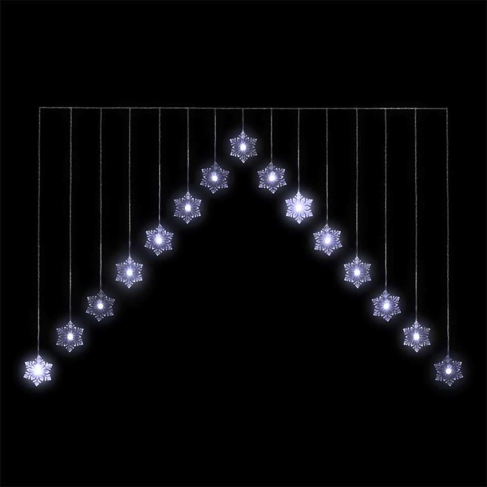 4ft Snowflake LED Chevron Light Curtain