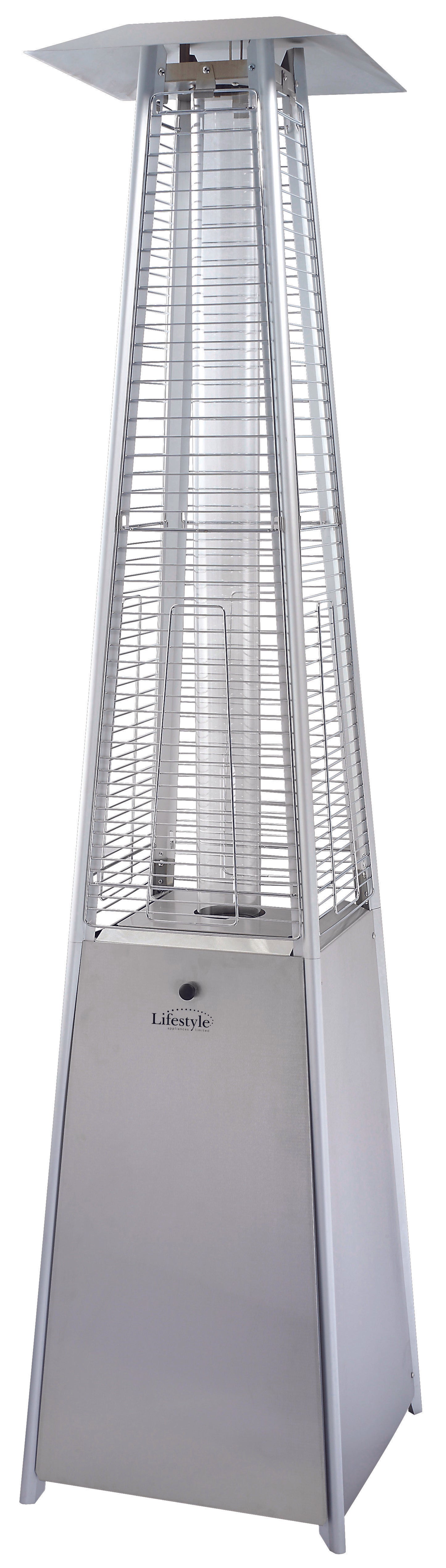 Lifestyle Tahiti II 13KW Pyramid Flame Heater Silver