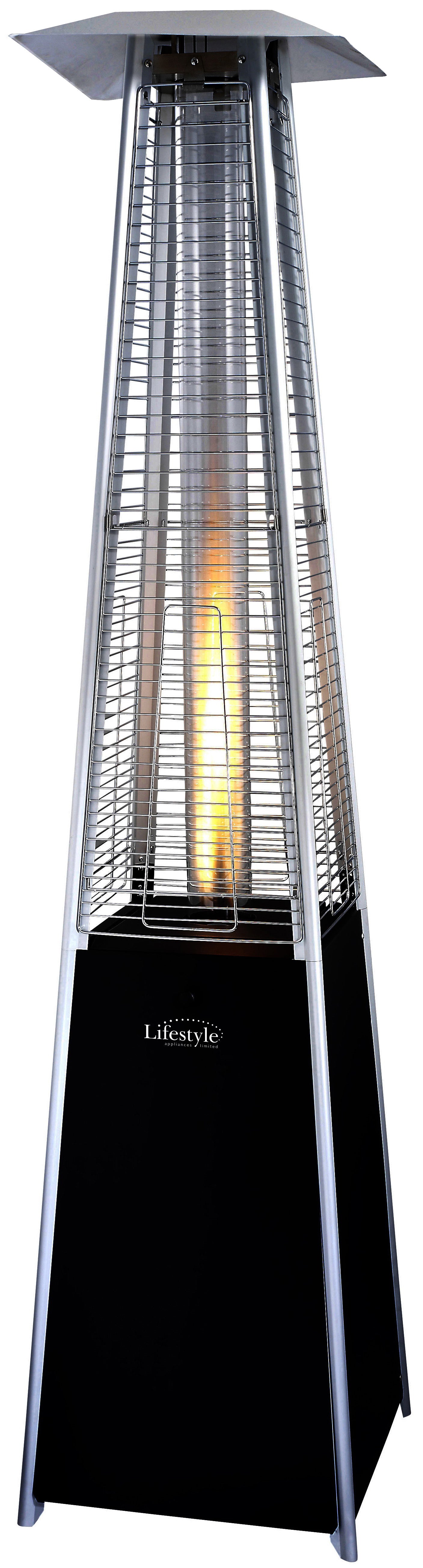 Lifestyle Tahiti II 13KW Pyramid Flame Heater Black