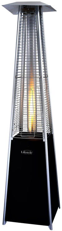 Lifestyle Tahiti II 13KW Pyramid Flame Heater Black