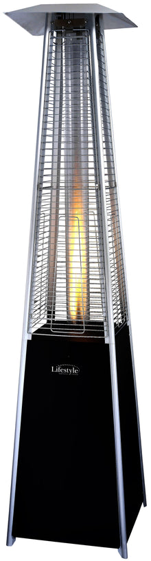 Lifestyle Tahiti II 13KW Pyramid Flame Heater Black