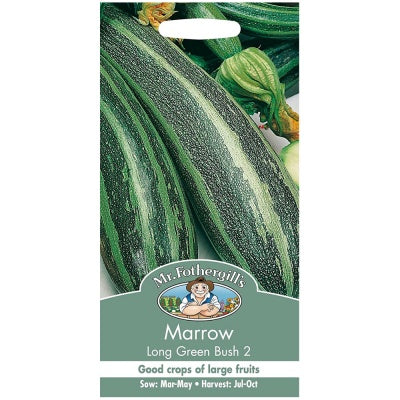 Mr Fothergills Marrow Long Green Bush - Seeds