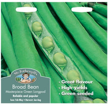 Mr Fothergills BROAD BEAN Masterpiece Green Longpod Seeds