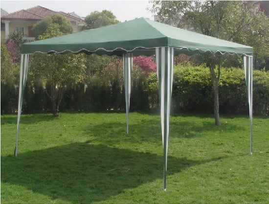 3 x 3m Portable Pop Up Steel Gazebo Green