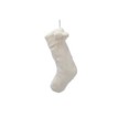 56cm white faux fur stocking