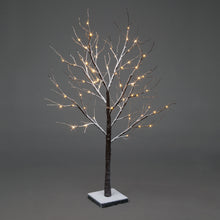 1.5m Snowy Brown Christmas Tree with 96 Warm White LED Lights â€“ 3m Lead Cable
