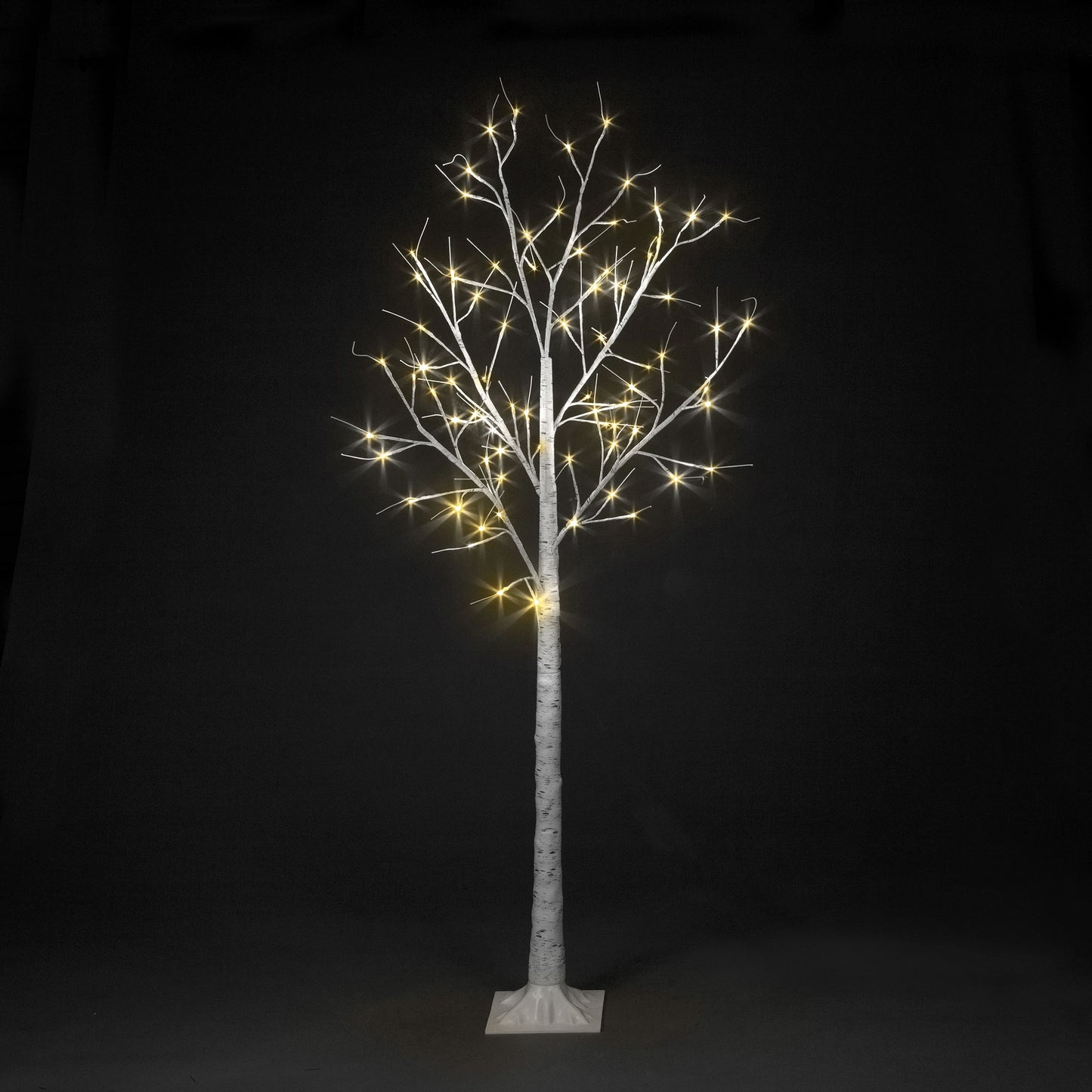 6ft Birch Tree with 80 Warm White LEDs