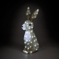 The Snowman Acrylic Hare With 80 Ice White LEDs 54cm