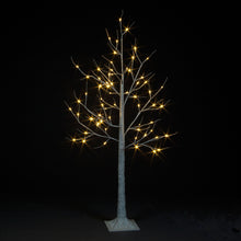 150cm Birch Tree With 64 Warm White LEDs Including 16 Flash Bulbs