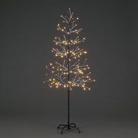 1.5m Brown Snowy Tree With 160 Warm White LEDs