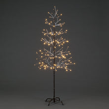 1.5m Brown Snowy Tree With 160 Warm White LEDs