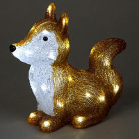 28cm Acrylic Fox with 30 Ice White LEDs