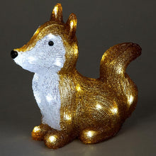 28cm Acrylic Fox with 30 Ice White LEDs