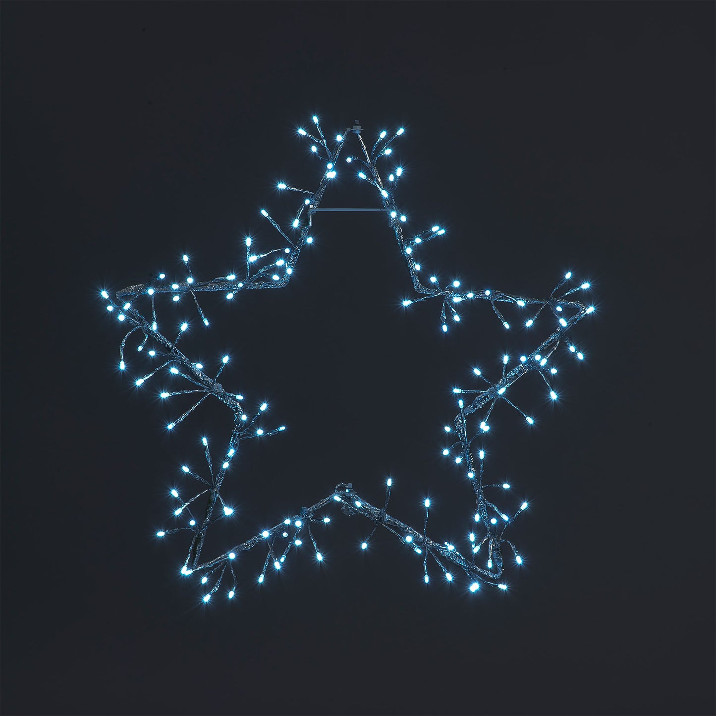 60cm Silver Star with twinkling and static LEDs