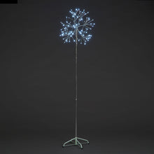1.8m Silver Single Firework Tree with 96 Ice White LED