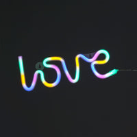 Battery Operated 'LOVE' Rope Light with Multi-Coloured LEDs
