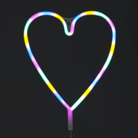 Heart Shaped Rope Light with Multi-Coloured LEDs